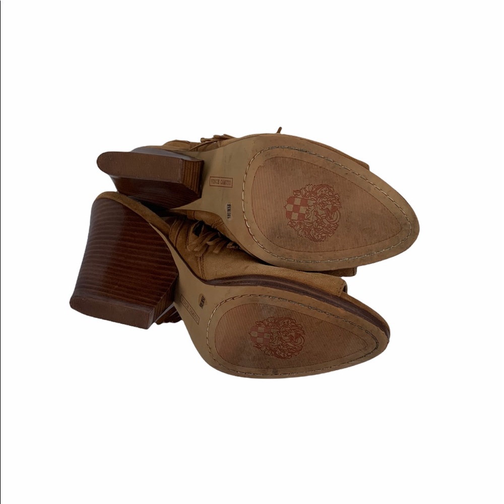 Vince Camuto Jadon Open Toe Fringe Block Heel 8.5 - image 8